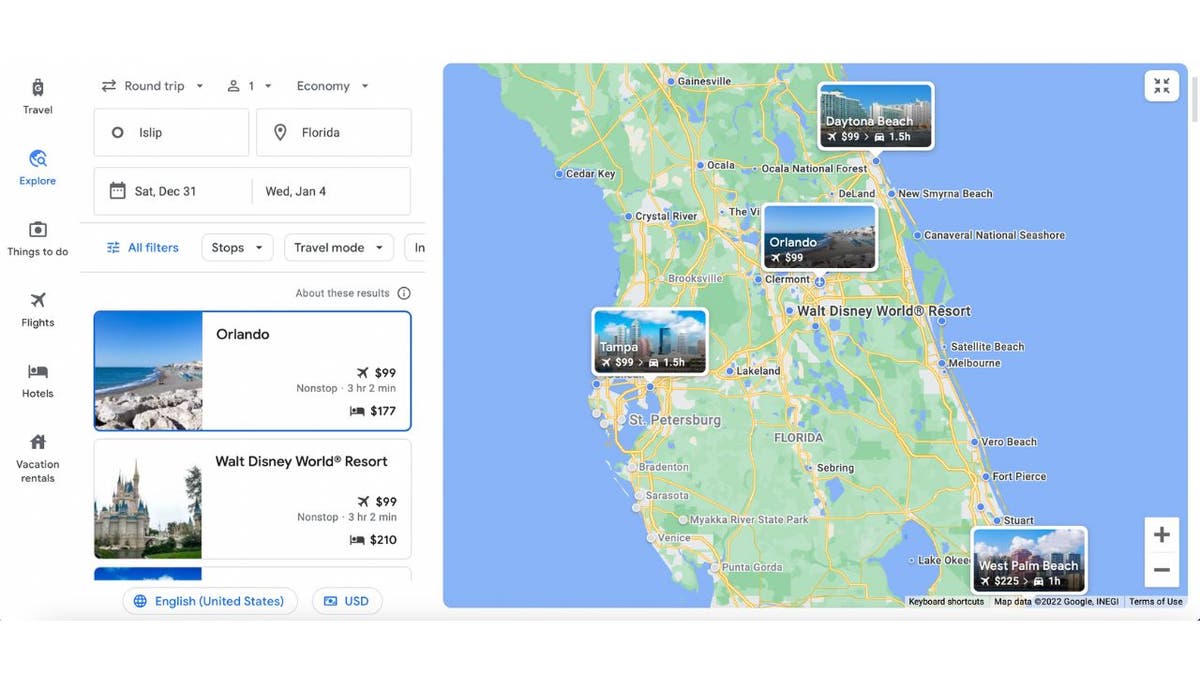 google flights travel