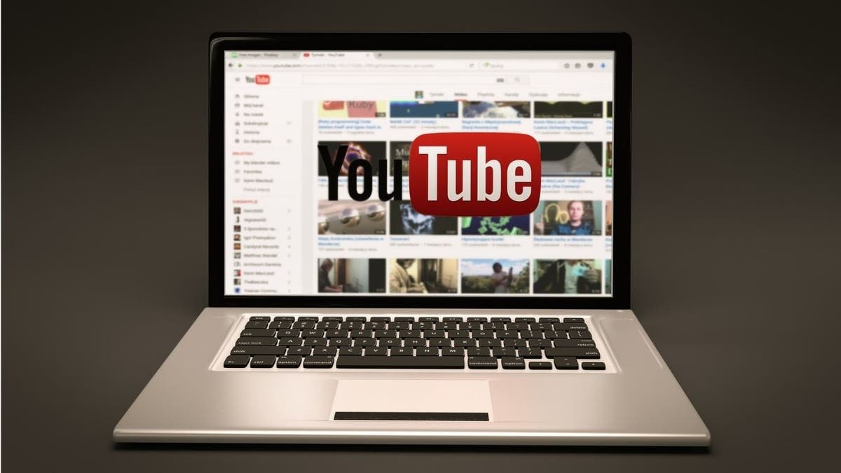 YouTube on a laptop