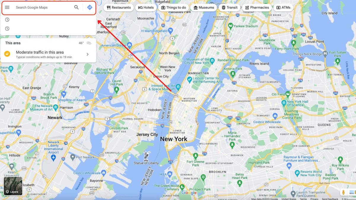 google maps home screenshot
