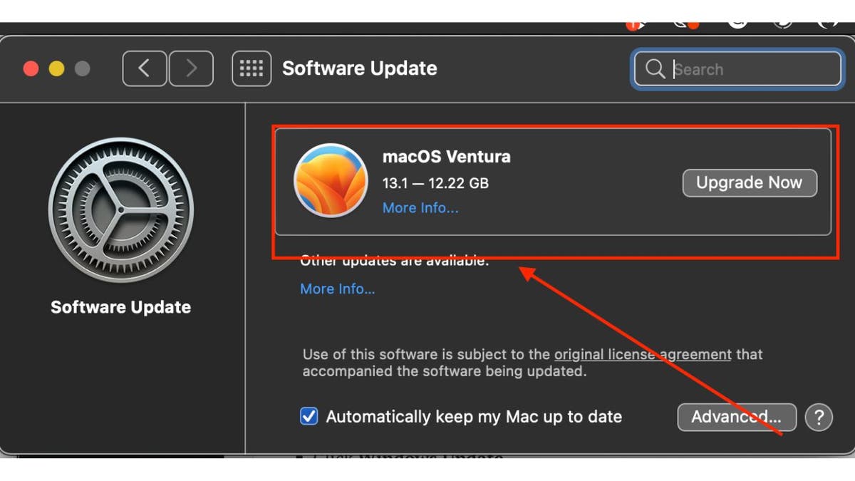 Mac software updates Ventura