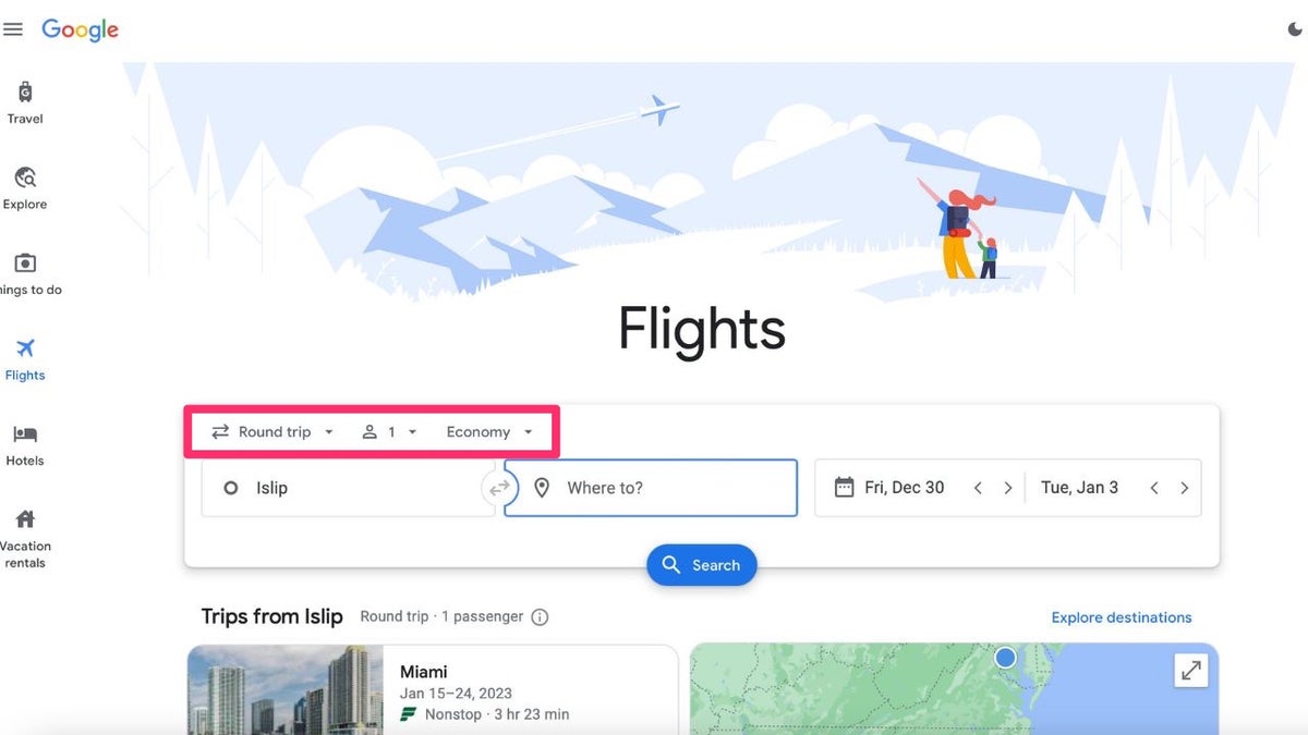 google flights travel