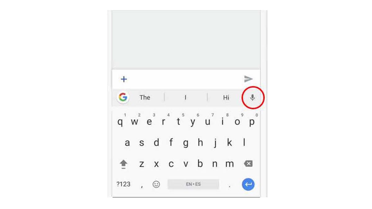 Screenshot of an Android keyboard.