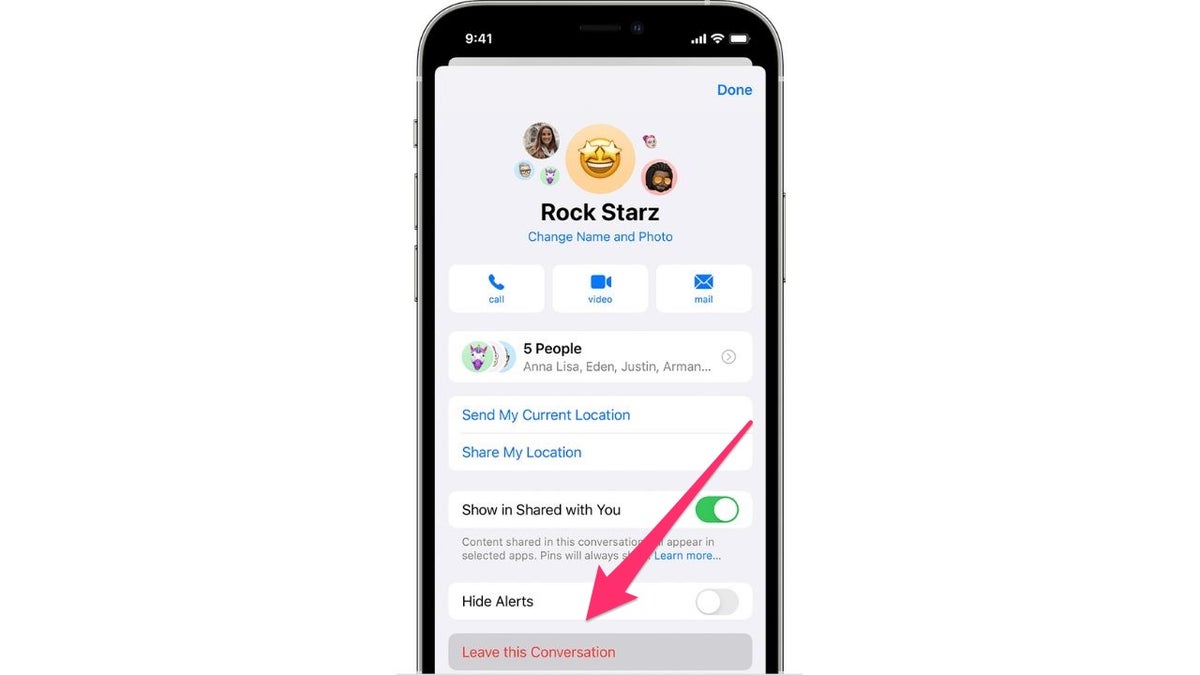 iPhone 'leave this conversation'