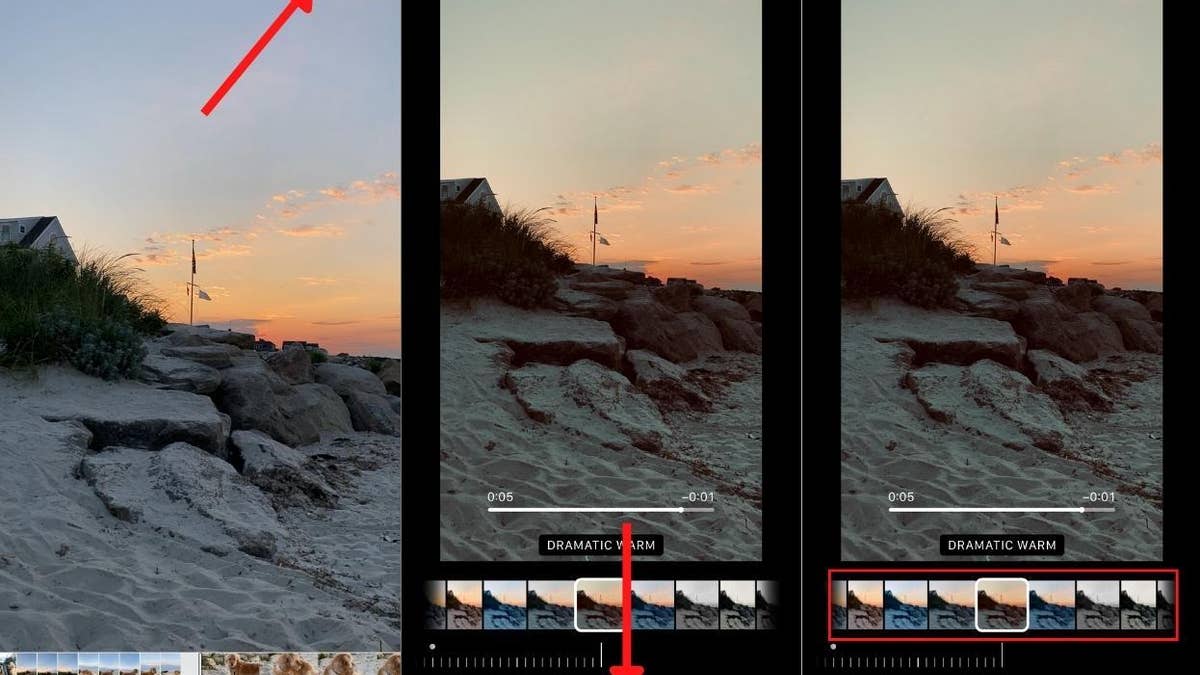 iPhone video editing filters