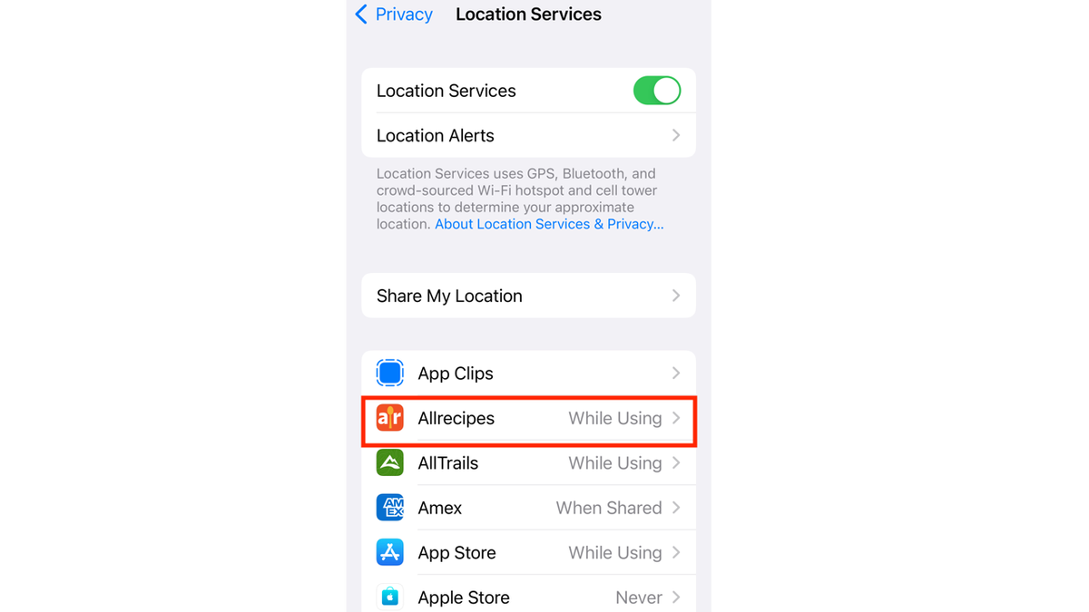 apple device location services