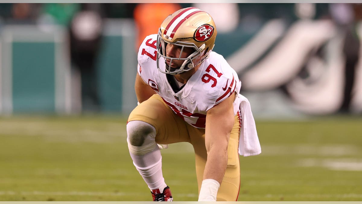 Nick Bosa in ready stance