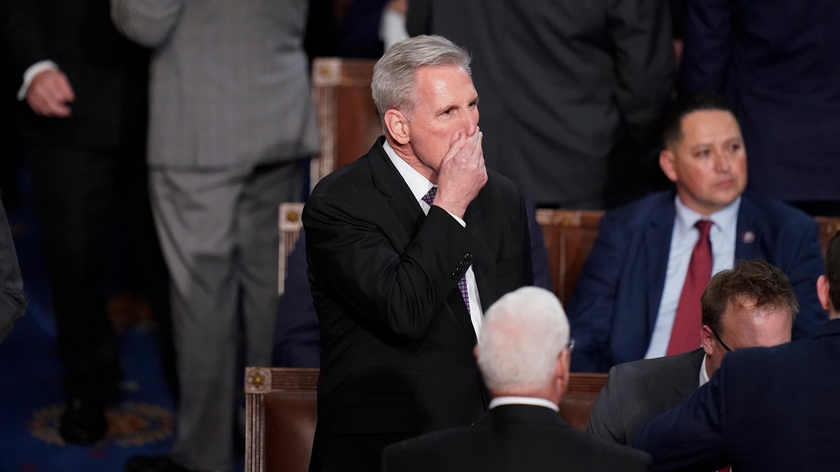 Rep. Kevin McCarthy, R-Calif., arrives to the House chamber