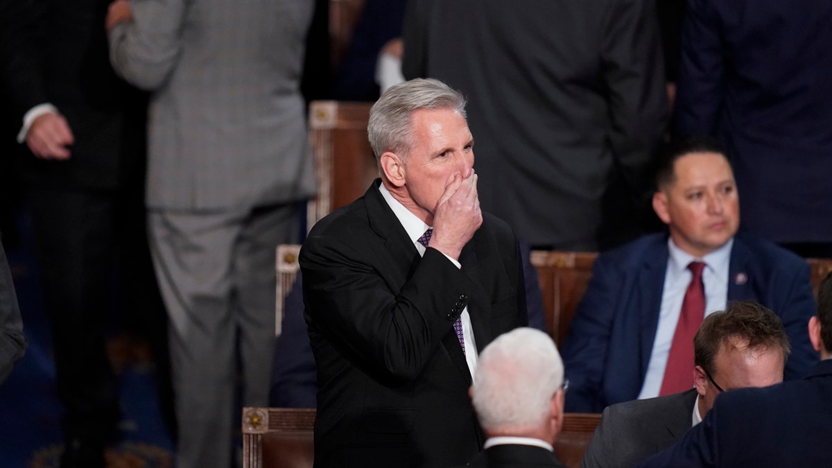 Rep. Kevin McCarthy, R-Calif., arrives to the House chamber