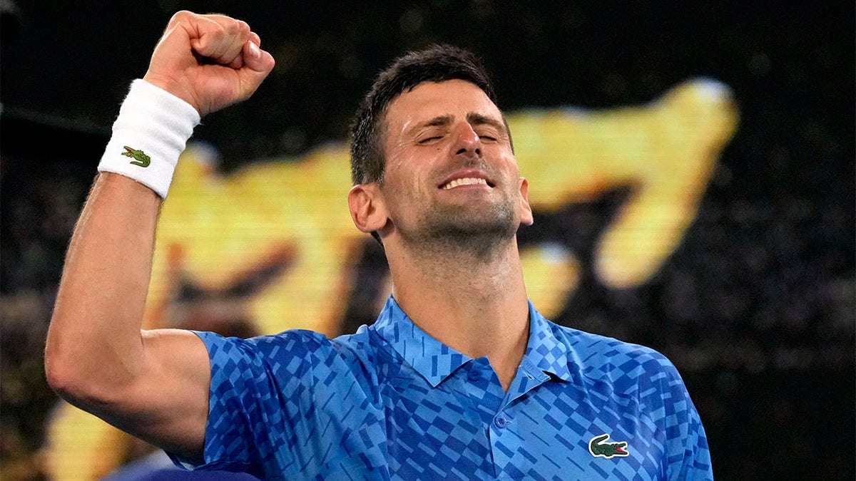 Novak Djokovic after advancing to the Australian Open final