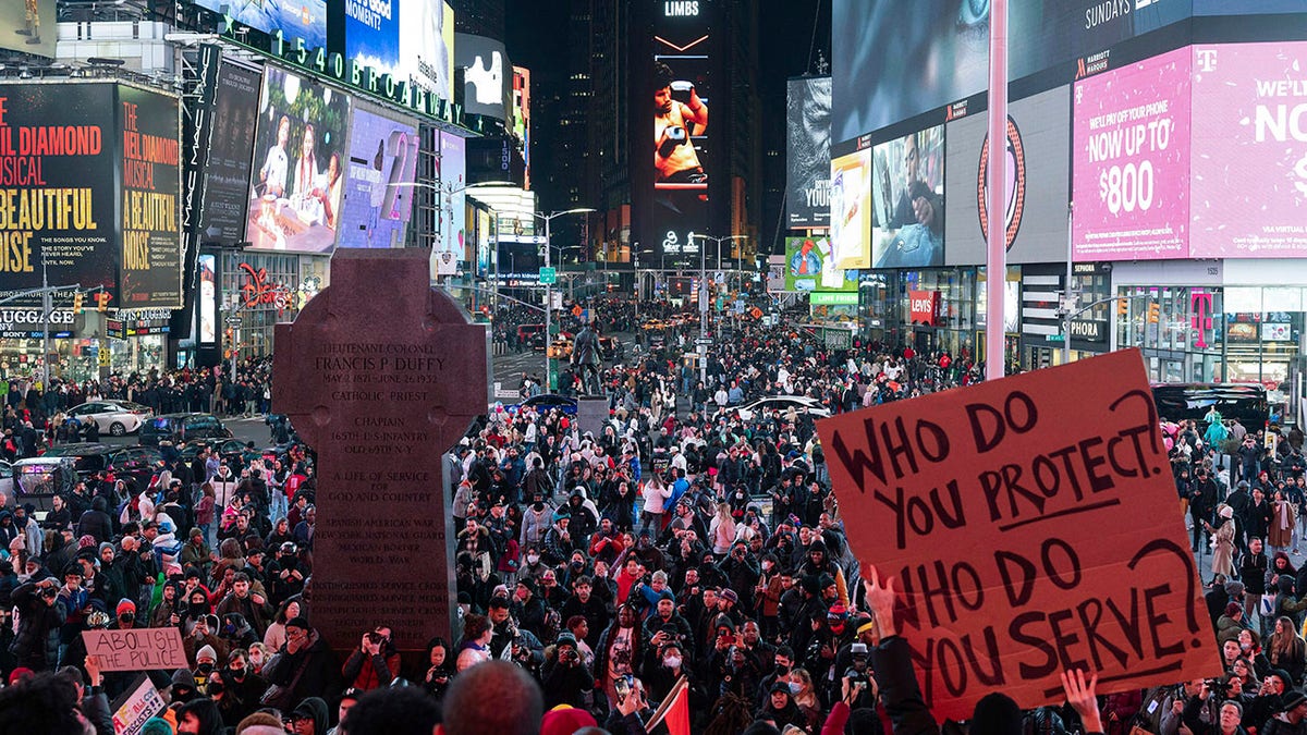 Tyre Nichols NYC protest at Times Square