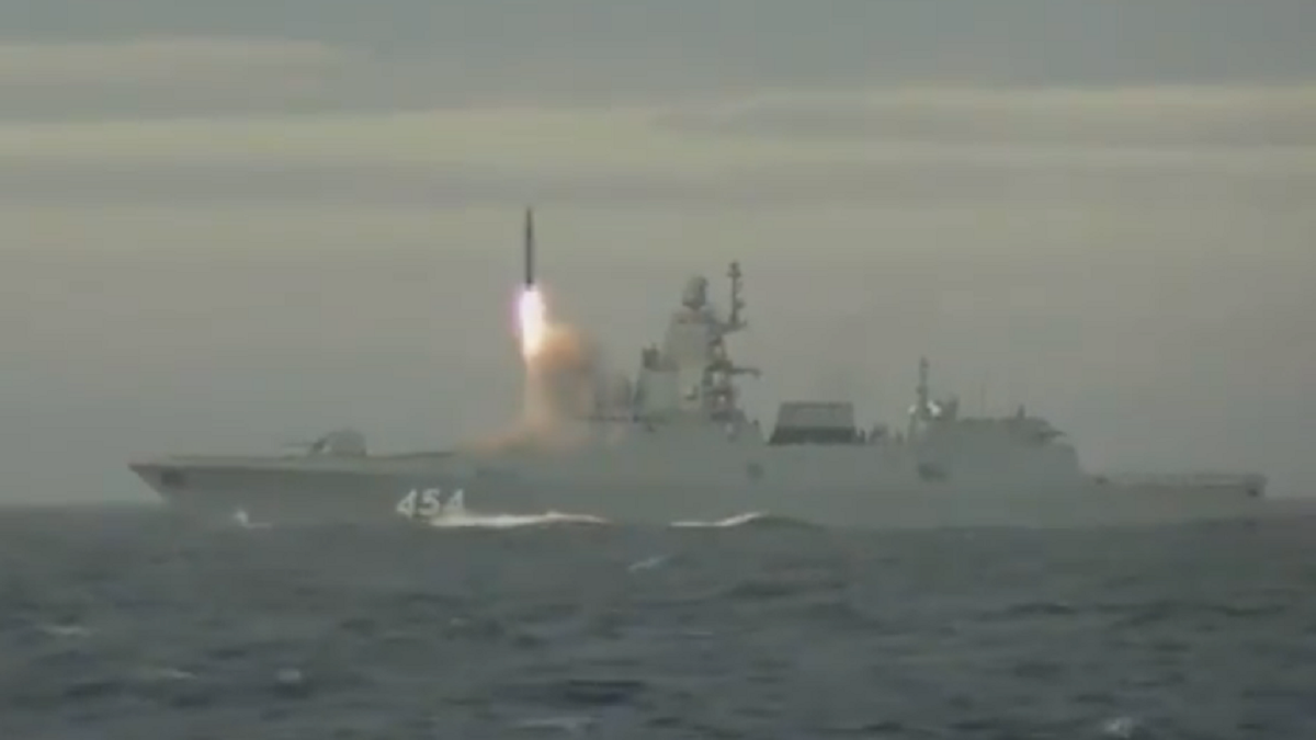 Russia dmiral of the Fleet of the Soviet Union Gorshkov ship missile test