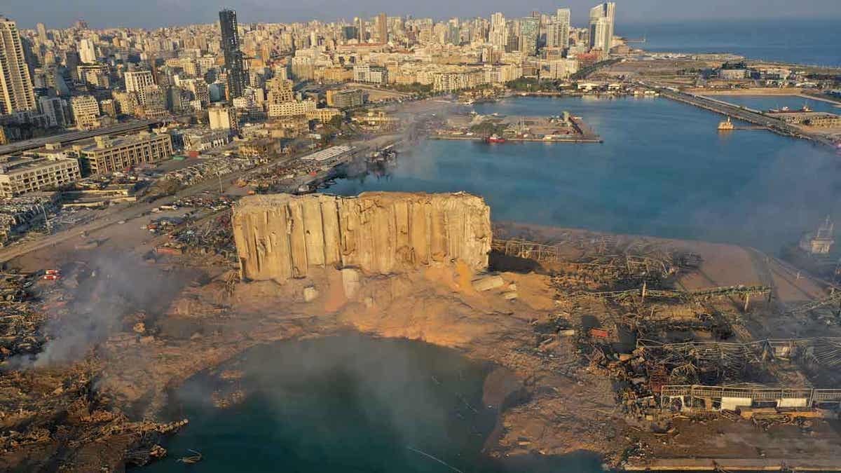 Beirut port explosion site