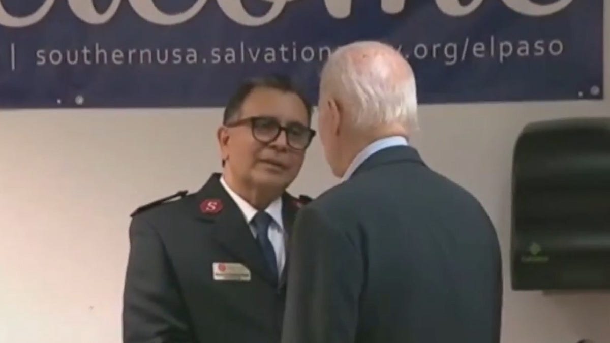 Biden caught on camera apparently mistaking Salvation Army for Secret Service during El Paso trip