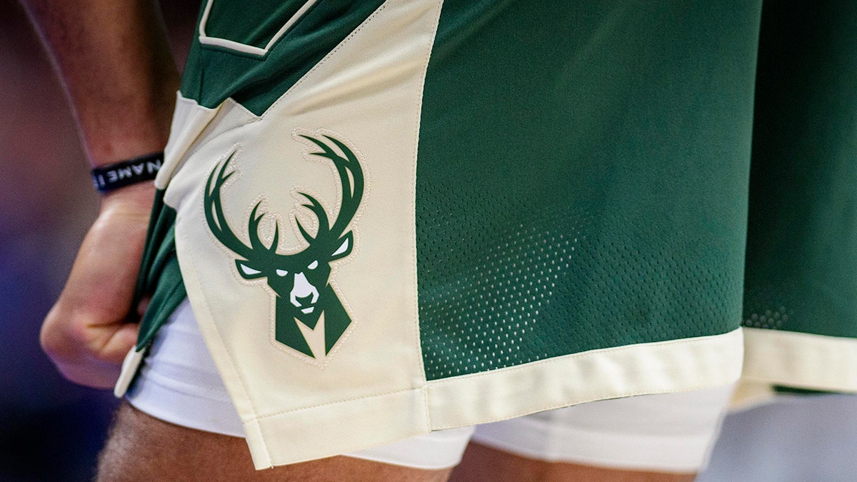 Bucks logo on shorts