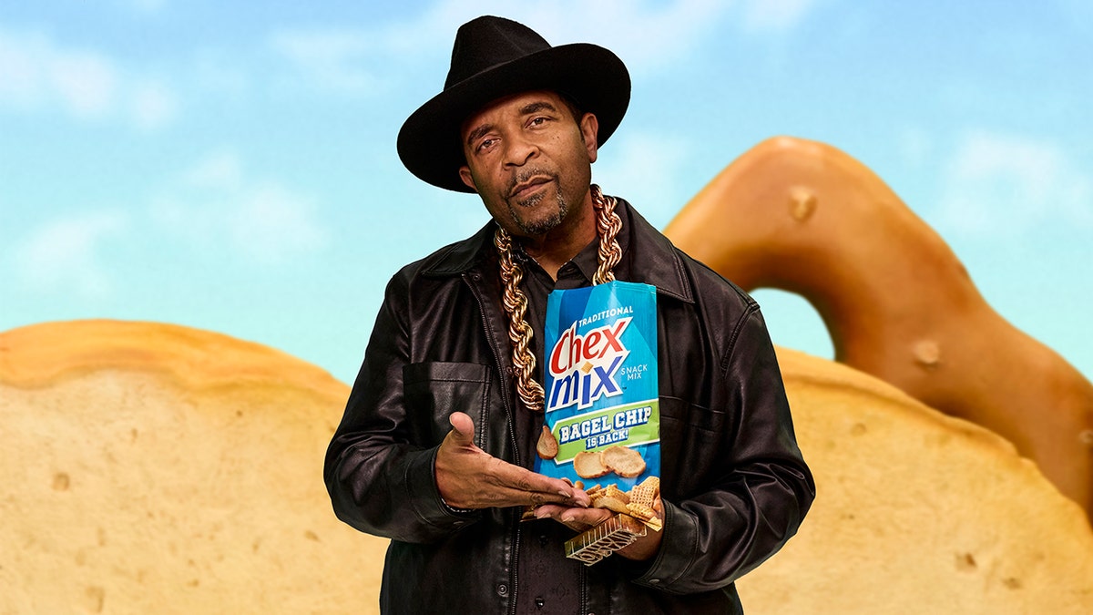 Sir Mix-A-Lot on set of Chex Mix partnership