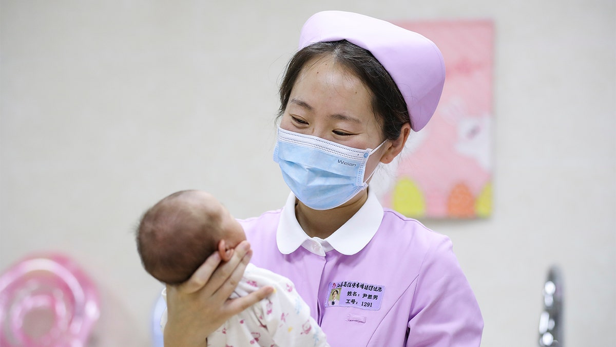 Newborn baby in Jiangsu province, China