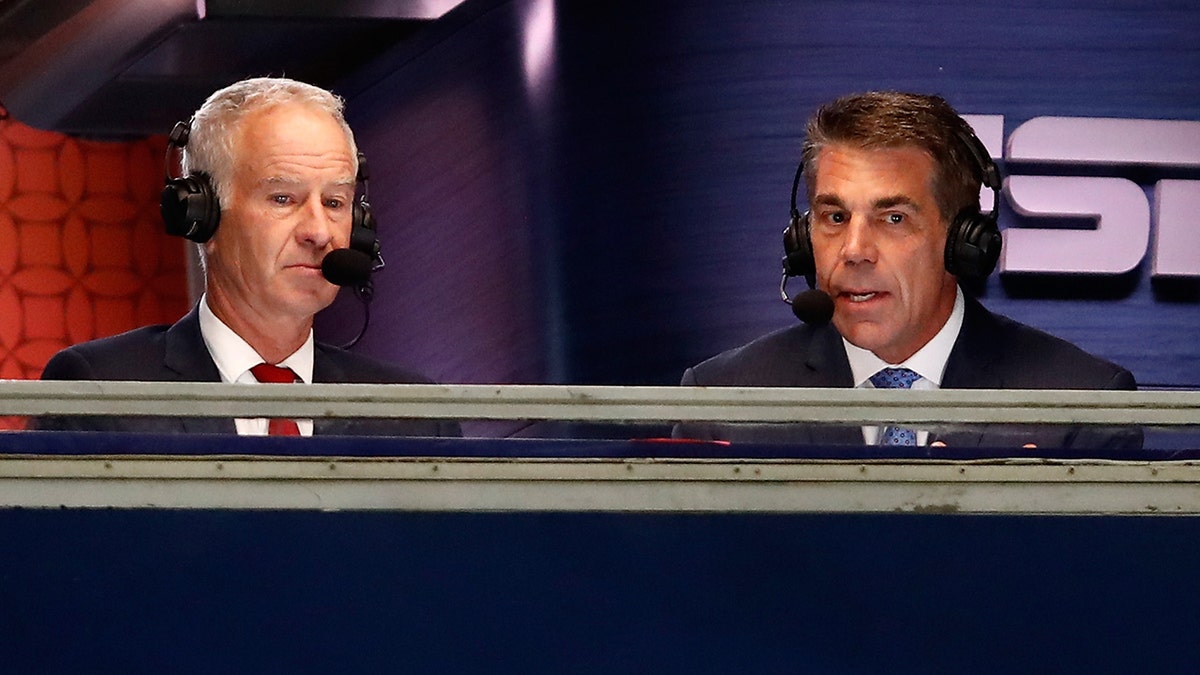 Chris Fowler and John McEnroe at the US Open