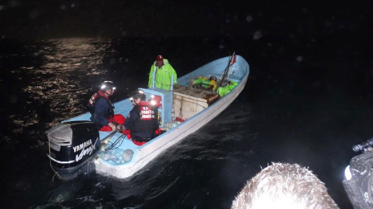 Coast Guard boards lancha that carried three men who were fishing illegally
