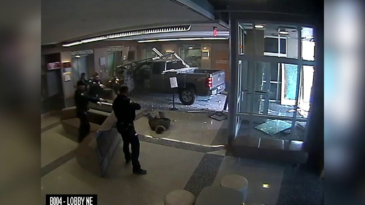 Colorado man driving truck into police station