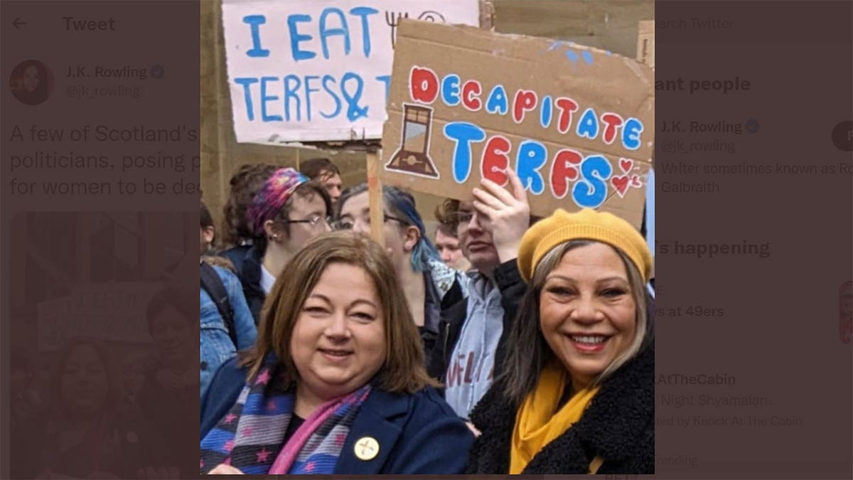 Decapitate TERFs sign