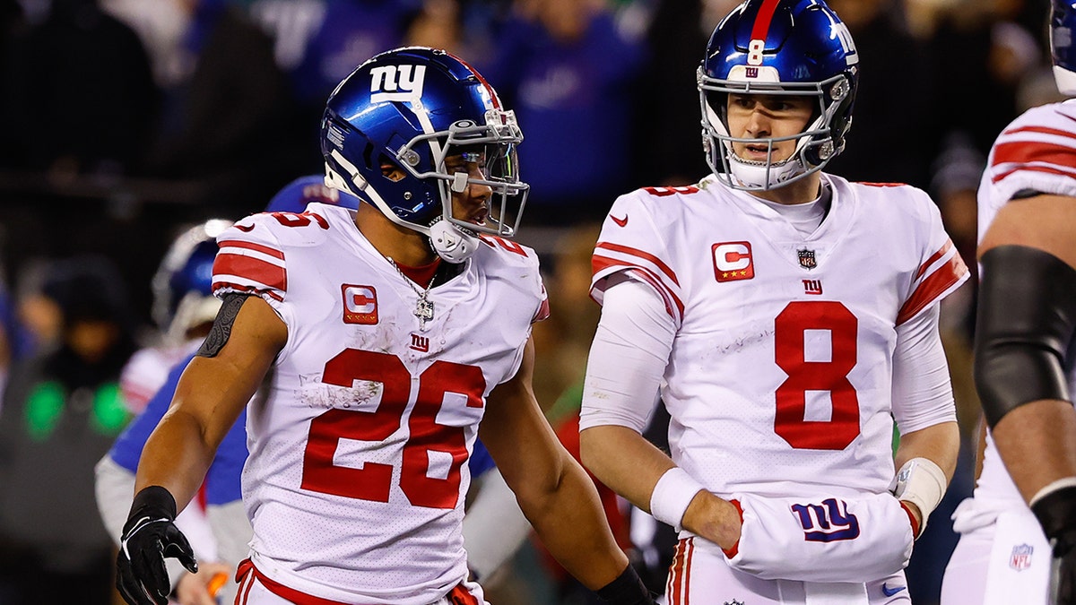 Saquon Barkley and Daniel Jones