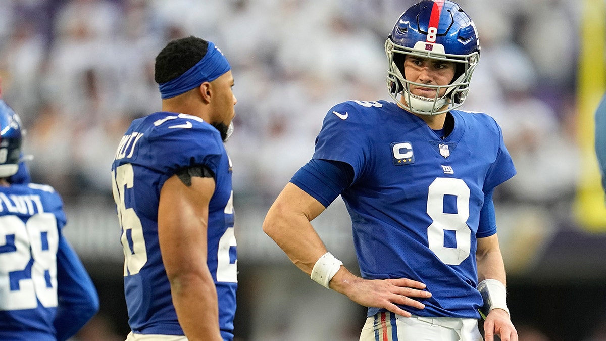 Saquon Barkley and Daniel Jones