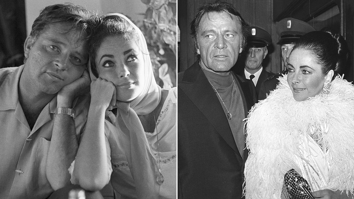 Elizabeth Taylor and Richard Burton then/now