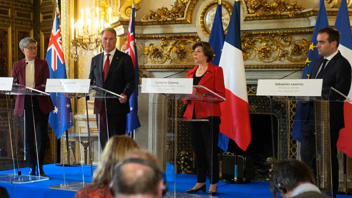 French Foreign Minister Catherine Colonna and other officials