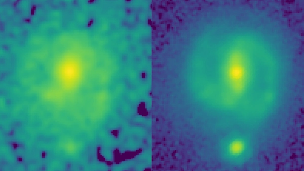 The galaxy EGS23205 seen by the Hubble Space Telescope and James Webb Space Telescope