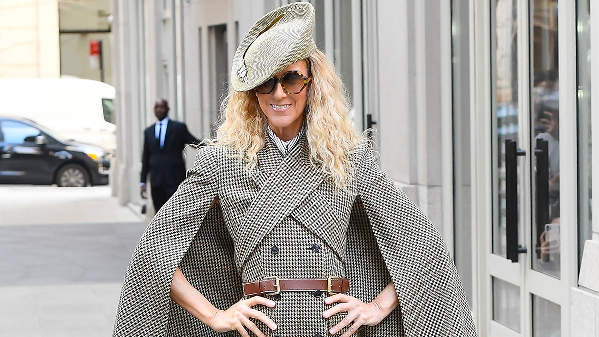 Celine Dion posing in Soho