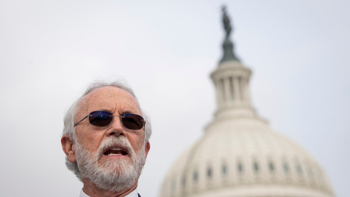 UNITED STATES - March 17: Rep. Dan Newhouse, R-Wash., speaks during a news conference with other House Republican members on immigration in Washington on Wednesday, March 17, 2021. (Photo by Caroline Brehman/CQ-Roll Call, Inc via Getty Images)