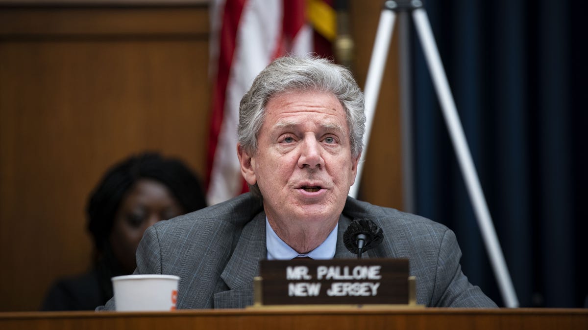 House Energy and Natural Resources Frank Pallone, a Democrat from New Jersey and chairman of the House Energy and Commerce Committee, speaks during a House Energy and Commerce Subcommittee in Washington, D.C., U.S., on Wednesday, April 6, 2022. Executives at some of the world's biggest oil companies are saying on high gasoline prices that they need the government's help in securing more drilling permits to help lower consumers' costs. Photographer: Al Drago/Bloomberg via Getty Images