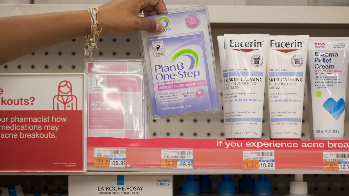 PlanB emergency contraceptive pills for sale at a CVS Pharmacy store in New York, US, on Friday, Nov. 11, 2022.