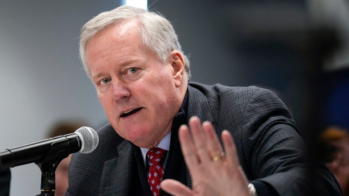 former White House chief of staff Meadows speaks in DC