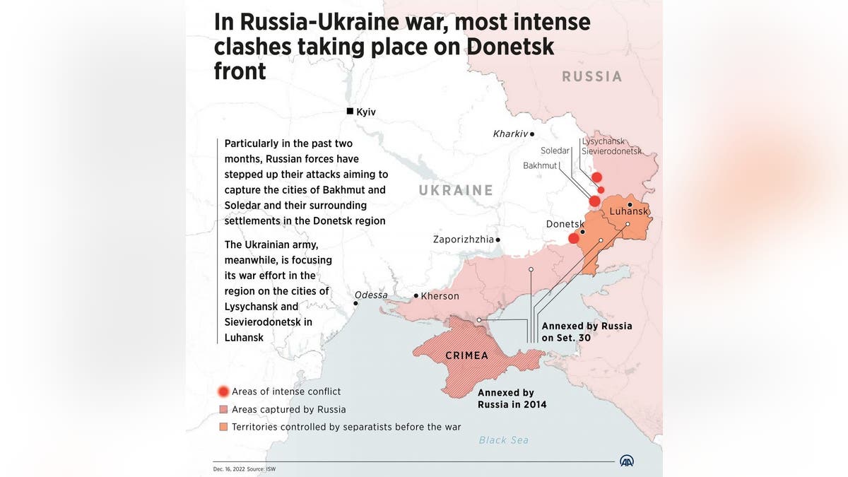 Map Ukraine front line