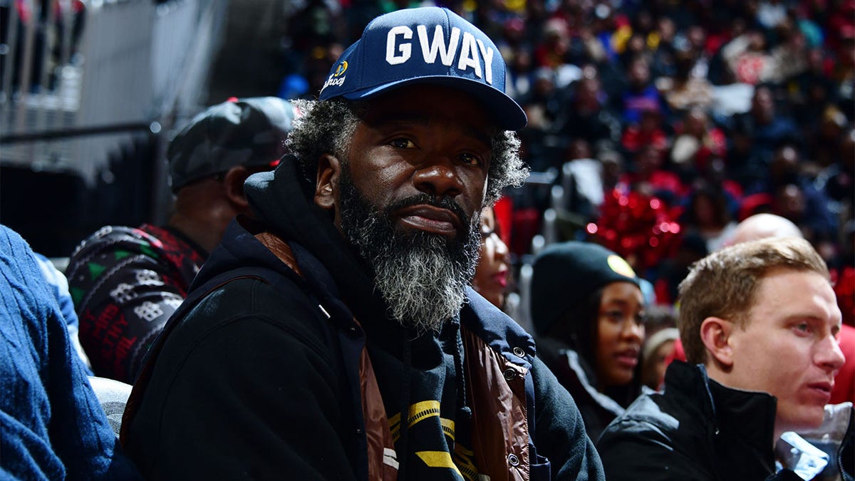 Ed Reed attends an Atlanta Hawks NBA game