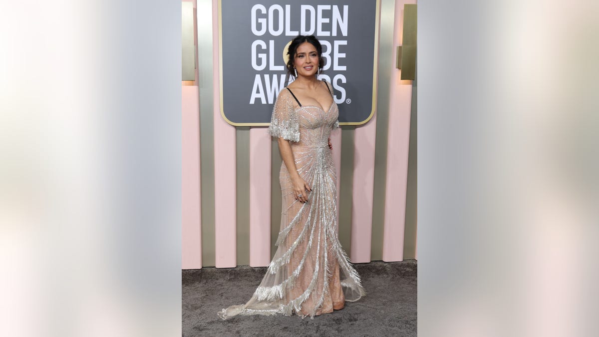 Salma Hayek at the Golden Globes