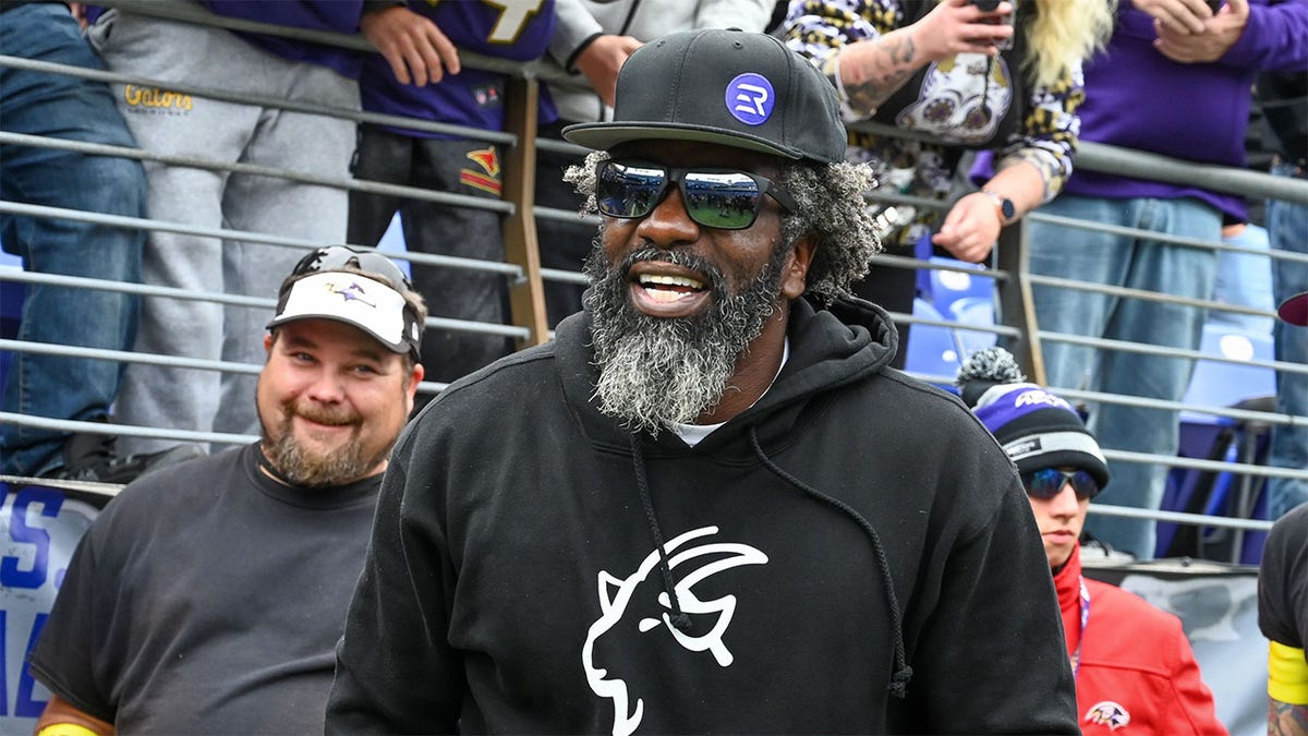 Ed Reed on the sideline of an NFL game