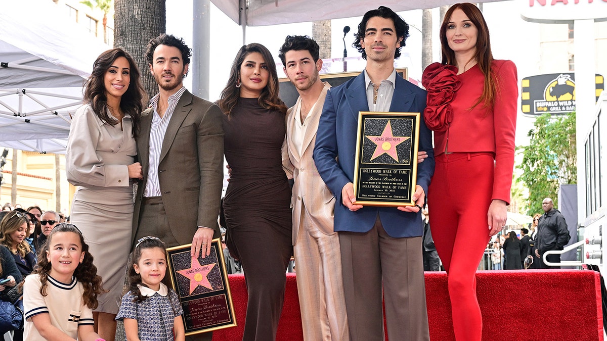 Jonas Family at the walk of fame ceremony