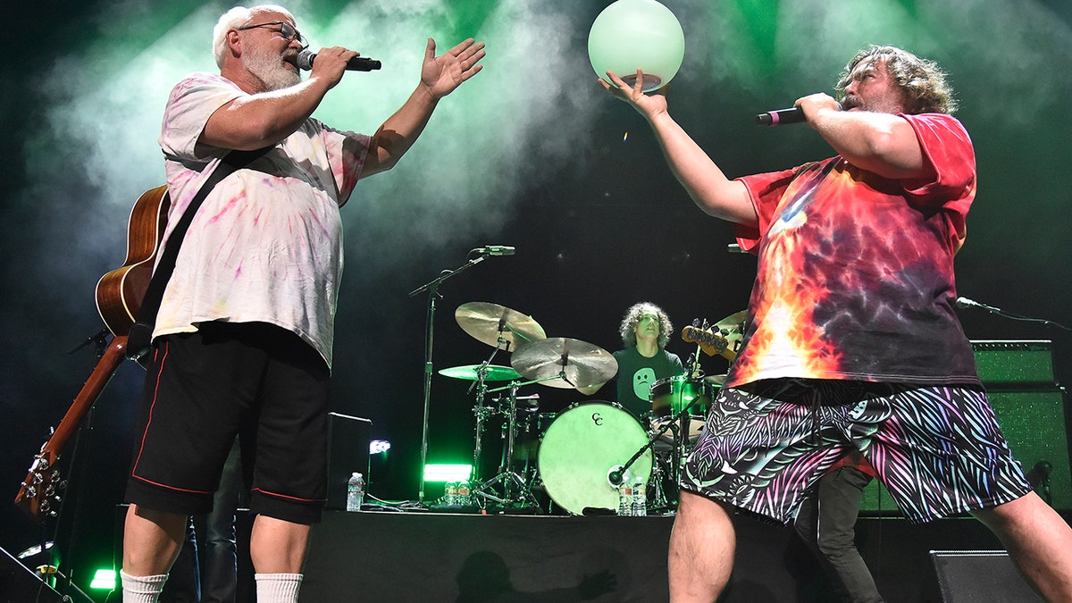 Jack Black and Kyle Glass on stage