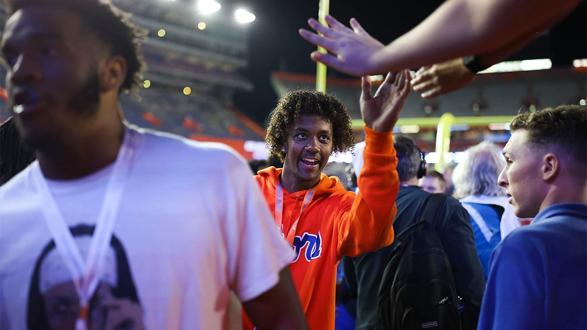 Jaden Rashada attends a Florida game