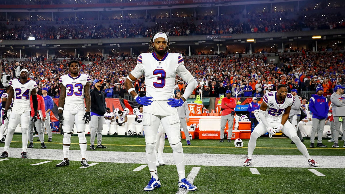 Damar Hamlin before a game against the Bengals