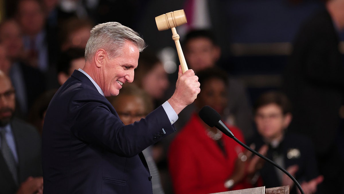 House speaker Kevin McCarthy with gavel