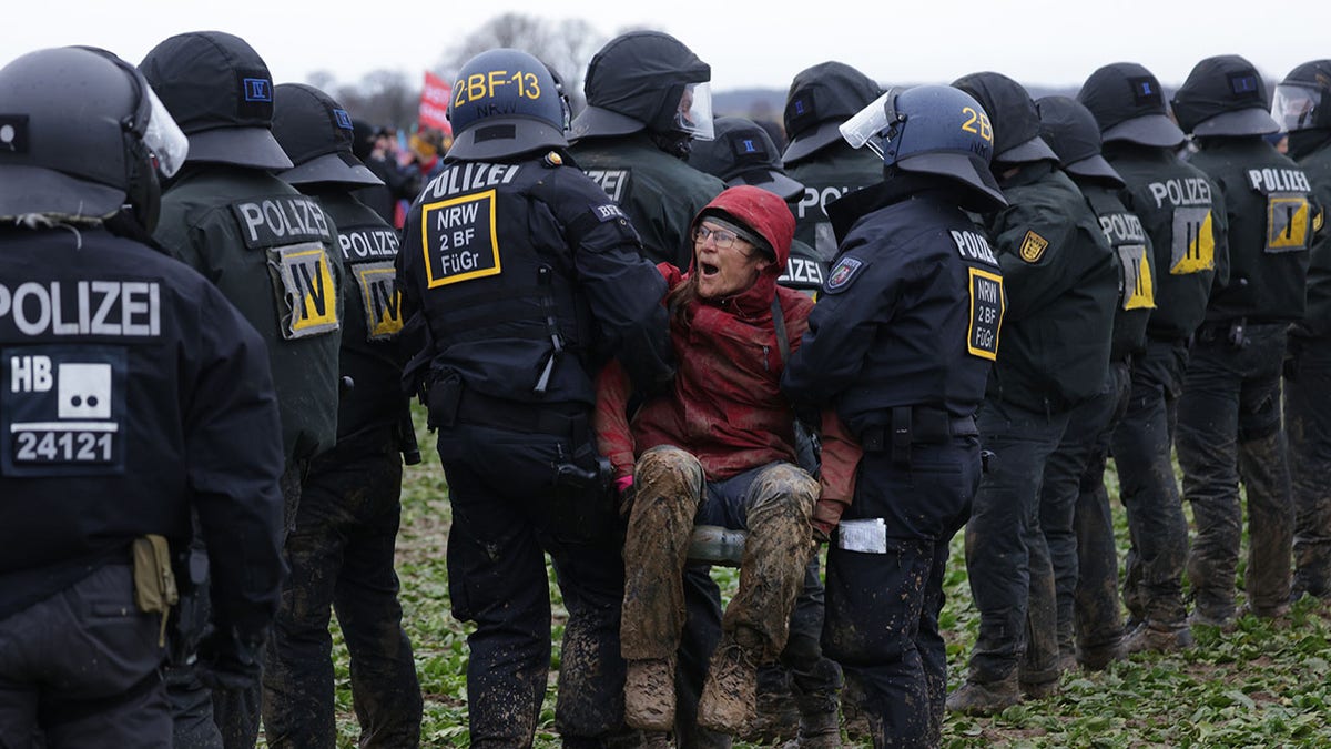 German police arrest climate protester