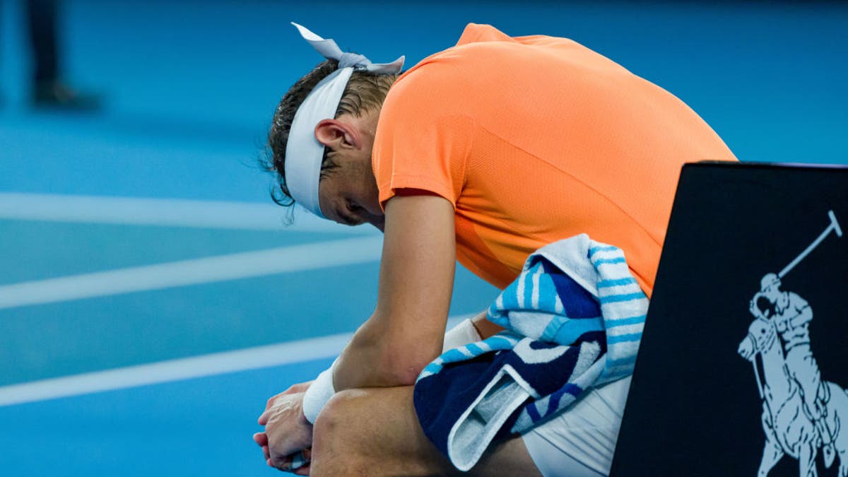 Rafael Nadal takes a break