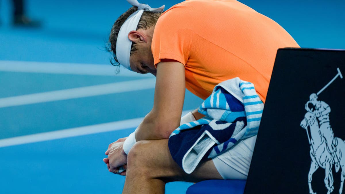 Rafael Nadal takes a break