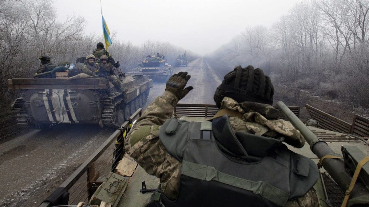 Ukrainian tank convoy