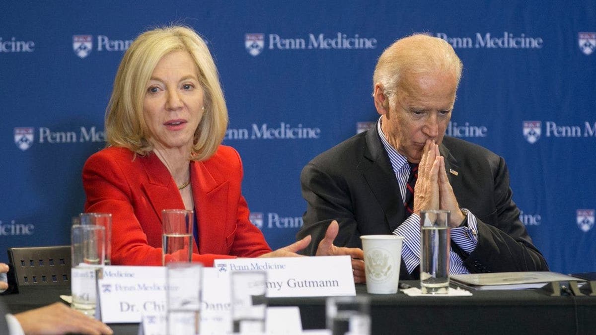 Joe Biden and Amy Gutmann