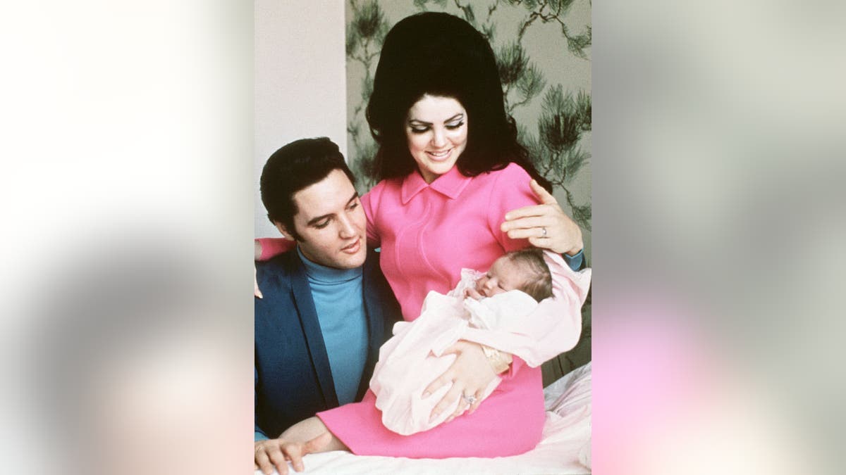 Elvis, Priscilla and Lisa Marie Presley