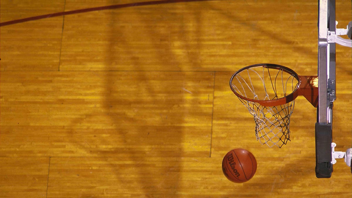 Stock photo of basketball court